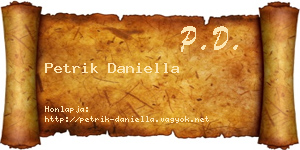 Petrik Daniella névjegykártya
